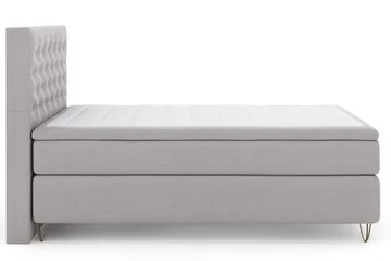 Select No 5 Komplett Sängpaket 140x200 Fast/Medium Latex - Ljusgrå/Metall V-form - Products - Möbler - Säng - Kontinentalsäng