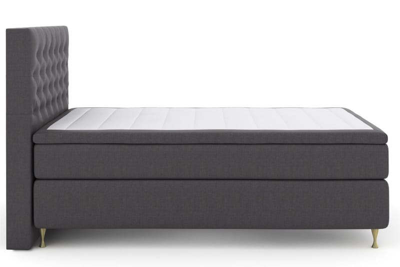 Select No 5 Komplett Sängpaket 140x200 Medium Latex, Mörkgrå/Guld