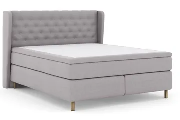 Select No 5 Komplett Sängpaket 160x200 Fast/Medium Watergel - Ljusgrå/Koppar - Products - Möbler - Säng - Kontinentalsäng