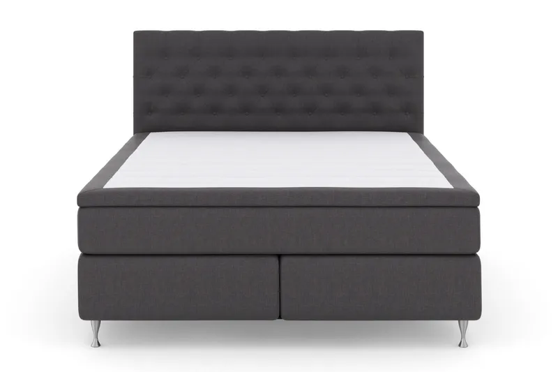 Select No 5 Komplett Sängpaket 160x200 Fast/Medium Watergel, Mörkgrå/Silver