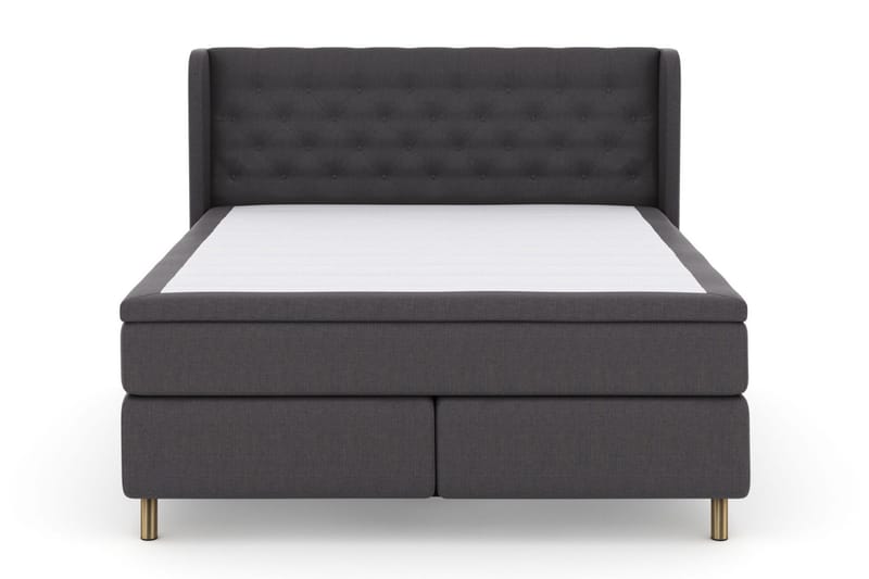 Select No 5 Komplett Sängpaket 160x200 Medium Watergel, Mörkgrå/Koppar