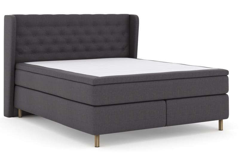 Select No 5 Komplett Sängpaket 160x200 Medium Watergel - Mörkgrå/Koppar - Products - Möbler - Säng - Kontinentalsäng