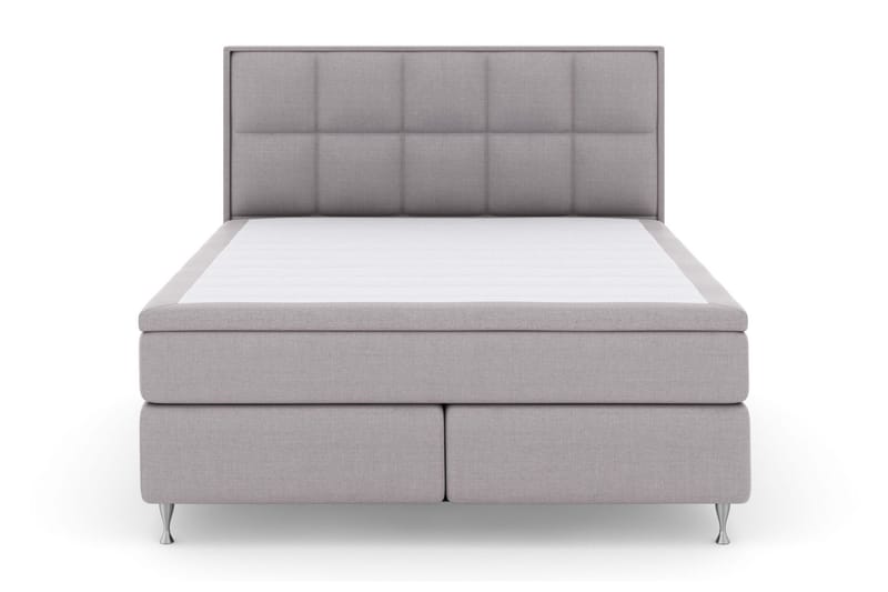 Select No 5 Komplett Sängpaket 180x200 Fast Latex, Ljusgrå/Silver