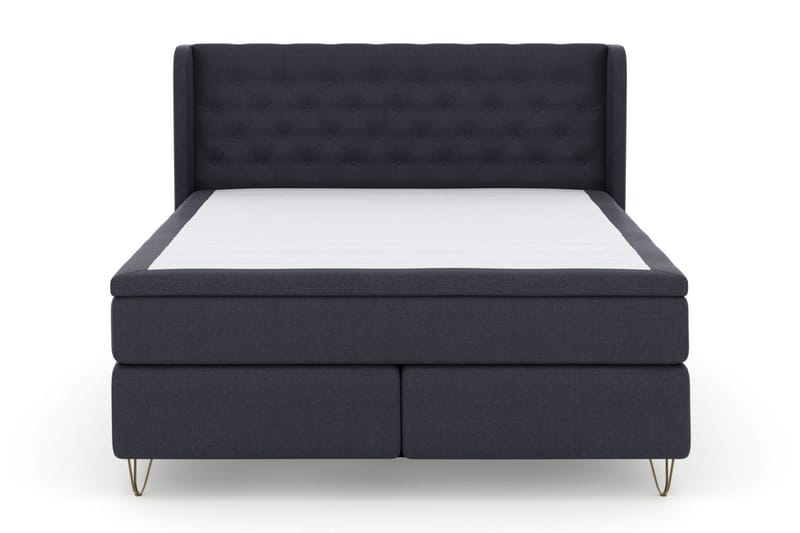 Select No 5 Komplett Sängpaket 210x210 Medium Latex, Blå/Metall V-form