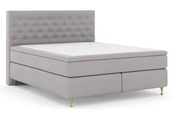 Select No 5 Komplett Sängpaket 210x210 Medium Latex - Ljusgrå/Guld - Products - Möbler - Säng - Kontinentalsäng