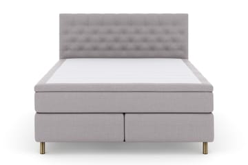 Select No 5 Kontinentalsäng 210x210 Fast Latex - Ljusgrå/Koppar - Products - Möbler - Säng - Kontinentalsäng