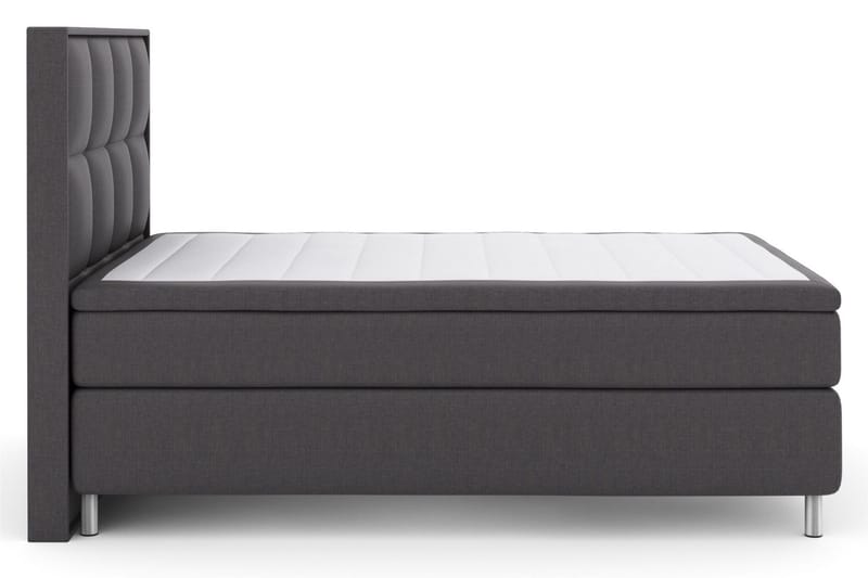 Select No 6 Komplett Sängpaket 140x200 F/M Latex/Memory, Mörkgrå/Metall