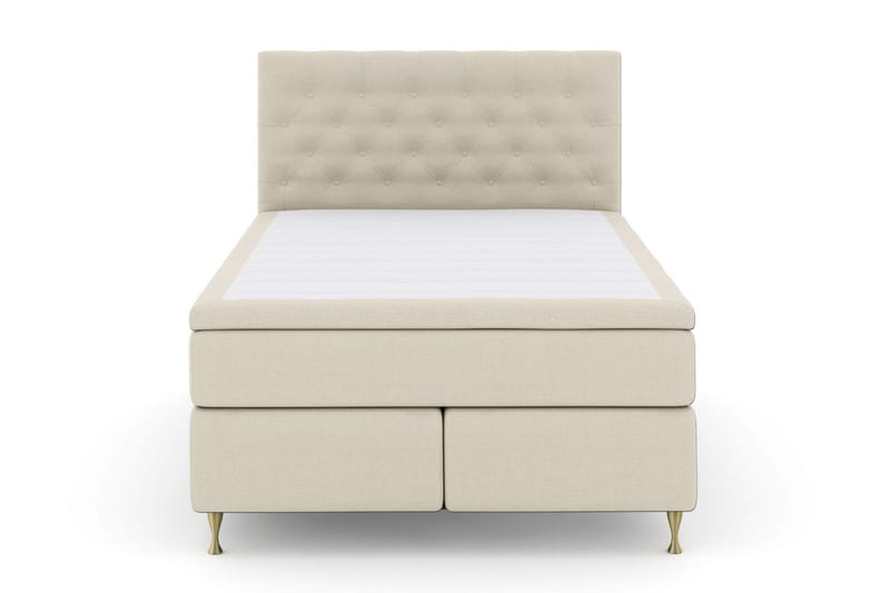 Select No 6 Komplett Sängpaket 140x200 F/M Memory/Pocket, Beige/Guld