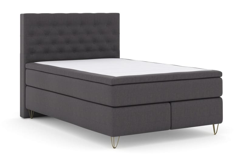 Select No 6 Komplett Sängpaket 140x200 F/M Memory/Pocket - Mörkgrå/Metall V-form - Products - Möbler - Säng - Kontinentalsäng