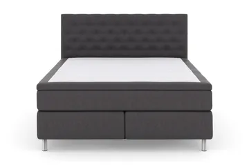 Select No 6 Kontinentalsäng 180x200 Fast Latex/Memory, Mörkgrå/Metall