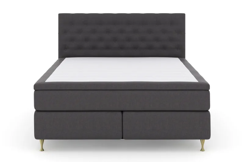 Select No 6 Kontinentalsäng 180x200 Fast Watergel - Mörkgrå/Guld - Products - Möbler - Säng - Kontinentalsäng