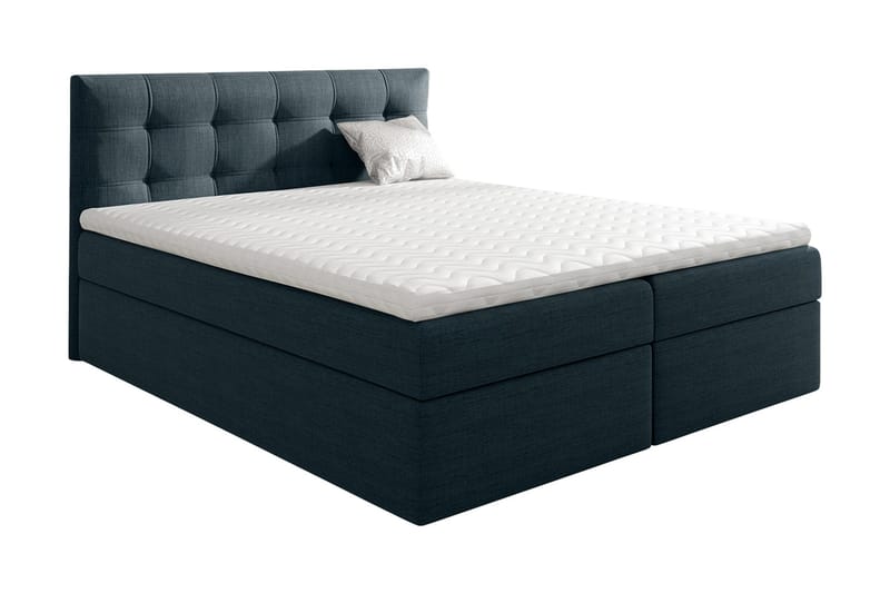 Skaftå Kontinentalsäng 140x200, Svart/Blå/Grå/Vit