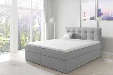 Skaftå Kontinentalsäng 180x200 Svart/Grå/Vit - Svart/Grå/Vit - Products - Möbler - Säng - Säng med förvaring