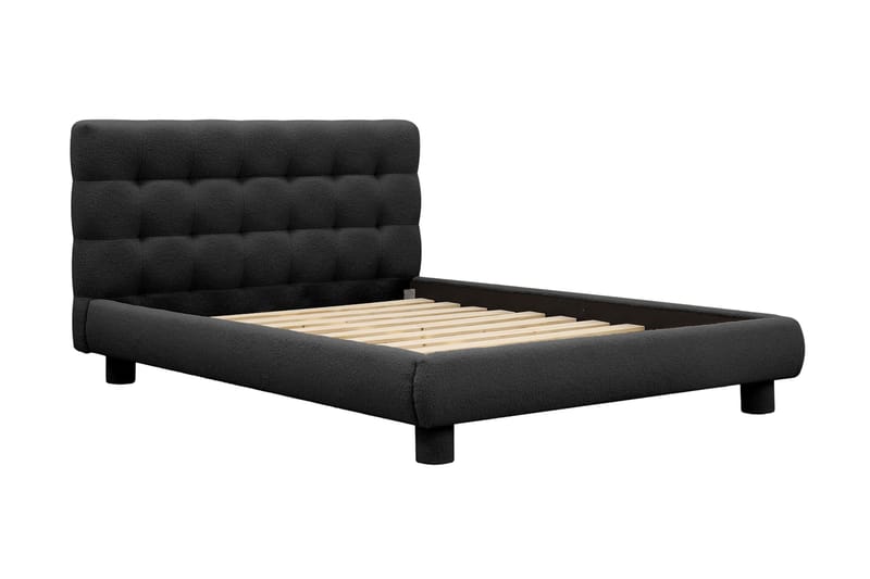 Teddy Komplett Sängpaket Sängram med Madrass 140x200 cm - Svart - Products - Möbler - Säng - Komplett sängpaket