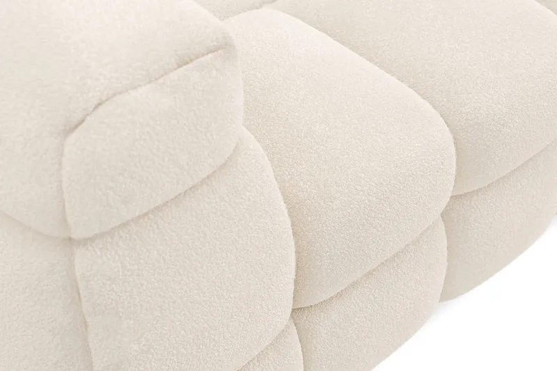Elise 3-sits Bubblig Soffa - Beige Teddy - Products - Möbler - Soffa - 3 sits soffa