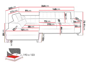 Amshyttan 4-sits Soffa med Schäslong Vänster - Products - Möbler - Soffa - Hörnsoffa