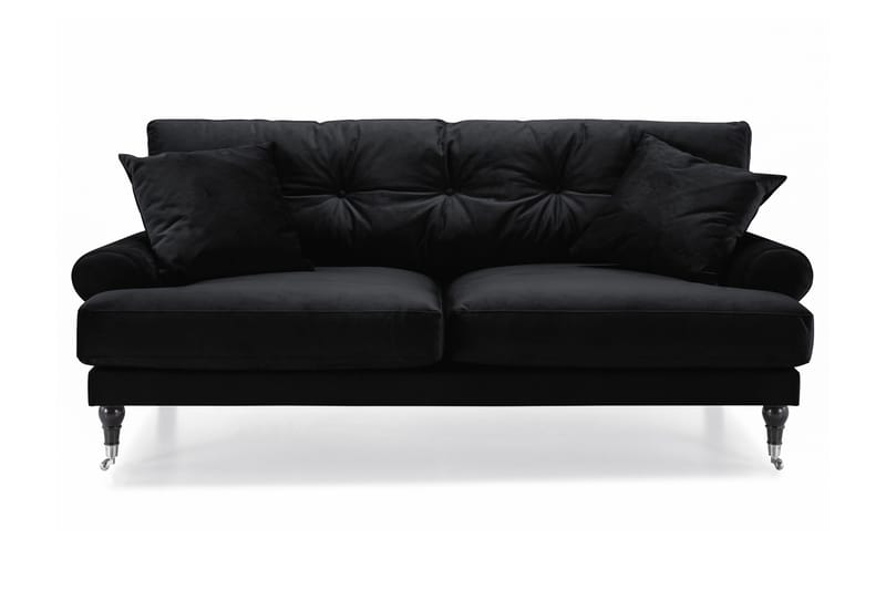 Andrew 2-sits Sammetssoffa - Svart - Products - Möbler - Soffa - 2 sits soffa