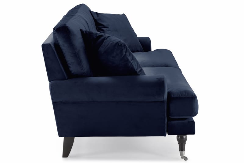 Andrew 3-sits Sammetssoffa - Blå - Products - Möbler - Soffa - 3 sits soffa
