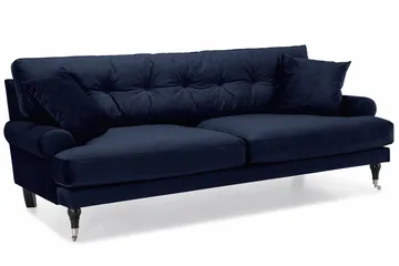 Andrew 3-sits Sammetssoffa - Blå - Products - Möbler - Soffa - 3 sits soffa