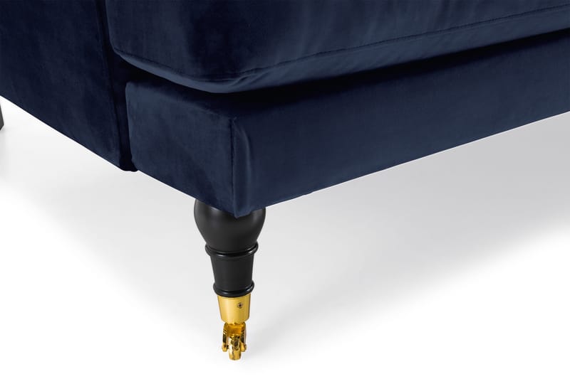 Andrew 3-sits Sammetssoffa - Blå - Products - Möbler - Soffa - 3 sits soffa