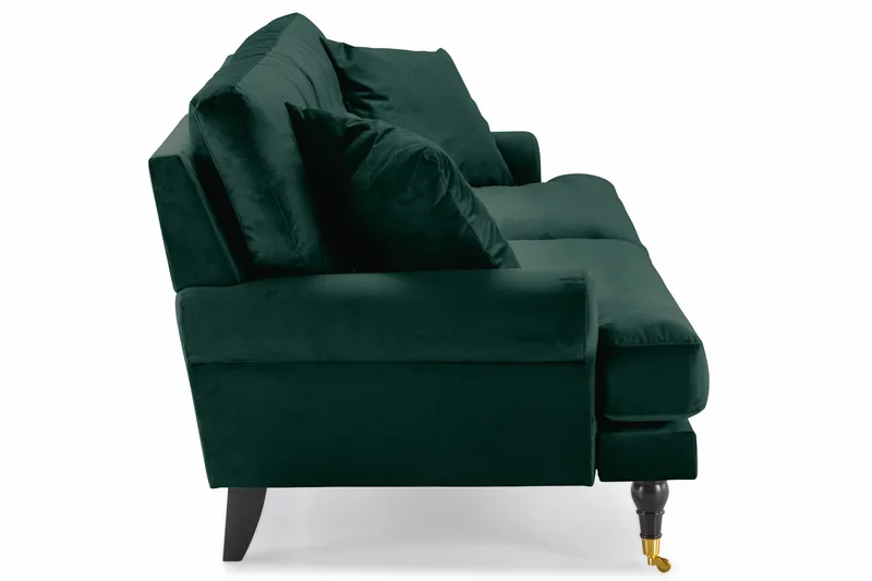 Andrew 3-sits Sammetssoffa - Grön - Products - Möbler - Soffa - 3 sits soffa