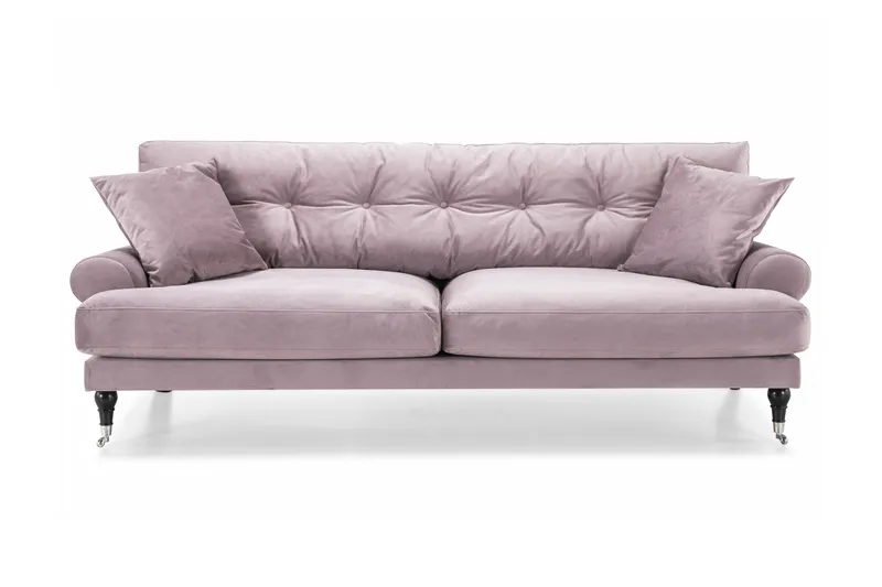 Andrew 3-sits Sammetssoffa - Lila - Products - Möbler - Soffa - 3 sits soffa