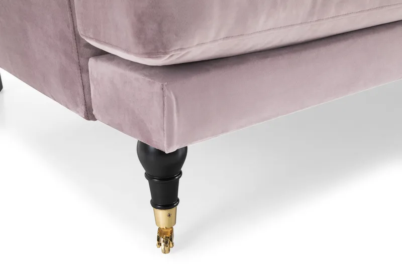 Andrew 3-sits Sammetssoffa - Lila - Products - Möbler - Soffa - 3 sits soffa