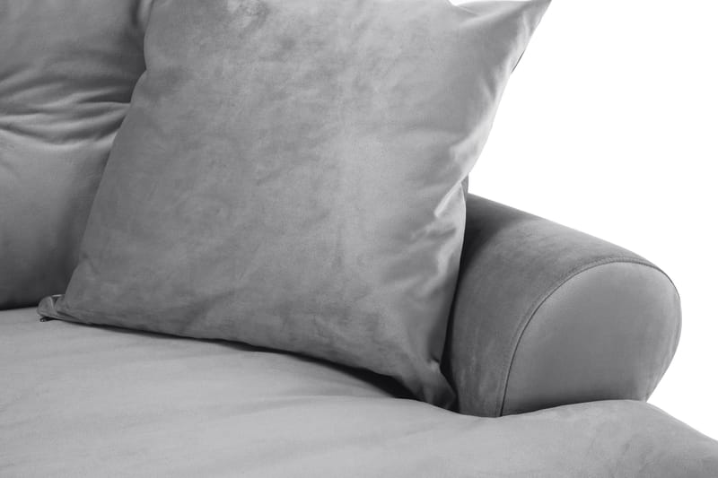 Andrew 3-sits Sammetssoffa - Ljusgrå - Products - Möbler - Soffa - 3 sits soffa