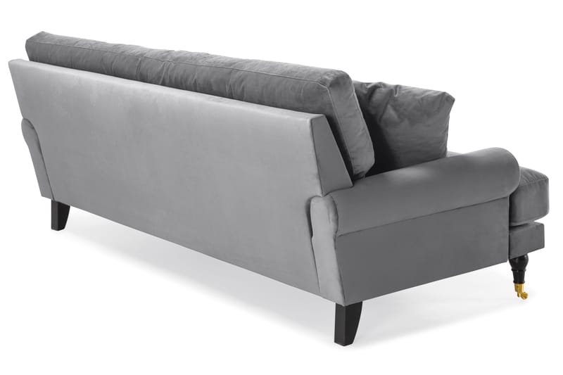 Andrew 3-sits Sammetssoffa - Ljusgrå - Products - Möbler - Soffa - 3 sits soffa