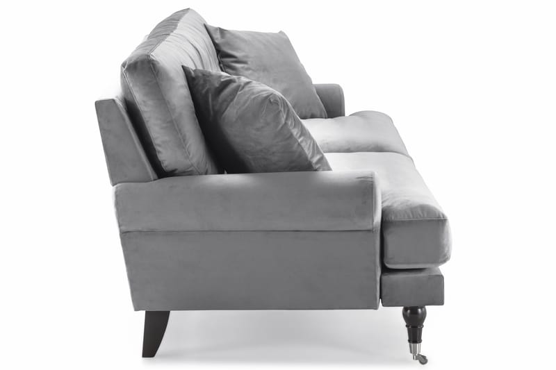 Andrew 3-sits Sammetssoffa - Ljusgrå - Products - Möbler - Soffa - 3 sits soffa