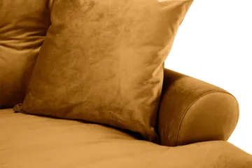 Andrew 3-sits Sammetssoffa - Mörkgul - Products - Möbler - Soffa - 3 sits soffa