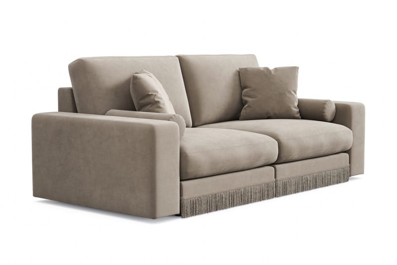 Arken Lyx 3-sits Djup Sammetssoffa - Beige - Products - Möbler - Soffa - 3 sits soffa