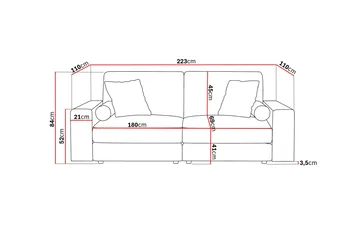Arken Lyx 3-sits Djup Sammetssoffa - Mörkgrå - Products - Möbler - Soffa - 3 sits soffa