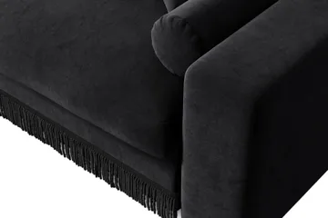 Arken Lyx 3-sits Djup Sammetssoffa - Svart - Products - Möbler - Soffa - 3 sits soffa