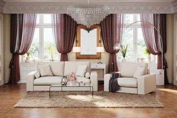 Arken Lyx 3-sits Djup Soffa i Tyg - Ljusbeige - Products - Möbler - Soffa - 3 sits soffa