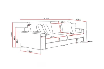 Arken Lyx 4-sits Djup Sammetssoffa - Svart - Products - Möbler - Soffa - Sammetssoffa