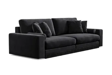 Arken Lyx 4-sits Djup Sammetssoffa - Svart - Products - Möbler - Soffa - Sammetssoffa