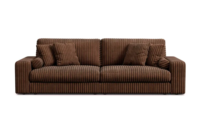 Arken Lyx 4-sits Djup Soffa i Manchester - Mörkbrun - Products - Möbler - Soffa - 4 sits soffa