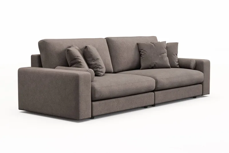 Arken Lyx 4-sits Djup Soffa i Tyg - Brun - Products - Möbler - Soffa - 4 sits soffa