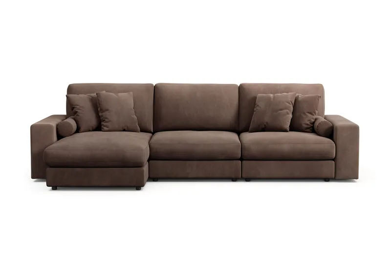 Arken Lyx 5-sits Vändbar L-formad Djup Divansoffa i Manchester - Brun - Products - Möbler - Soffa - Divansoffa & schäslongsoffa