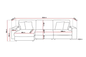 Arken Lyx 5-sits Vändbar L-formad Djup Divansoffa i Manchester - Brun - Products - Möbler - Soffa - Divansoffa & schäslongsoffa