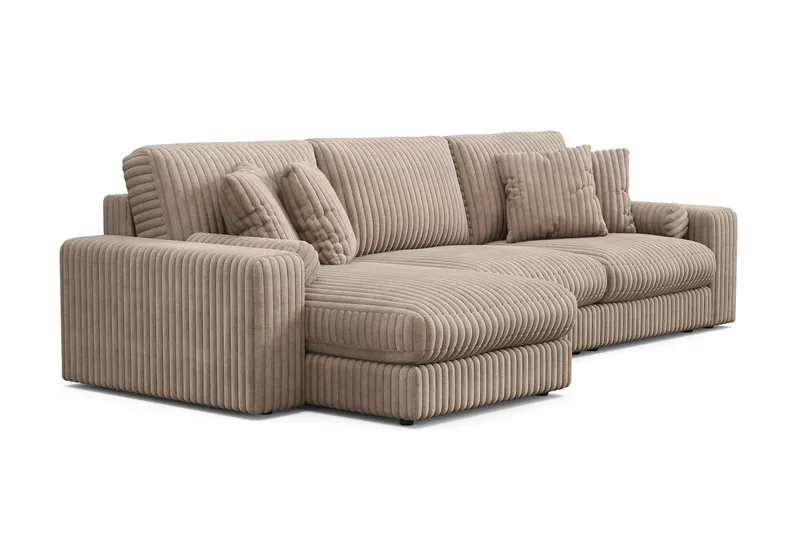 Arken Lyx 5-sits Vändbar L-formad Djup Divansoffa i Manchester - Greige - Products - Möbler - Soffa - Divansoffa & schäslongsoffa