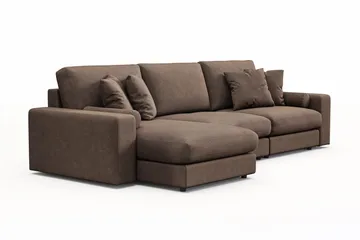 Arken Lyx 5-sits Vändbar L-formad Djup Divansoffa i Tyg - Brun - Products - Möbler - Soffa - Divansoffa & schäslongsoffa