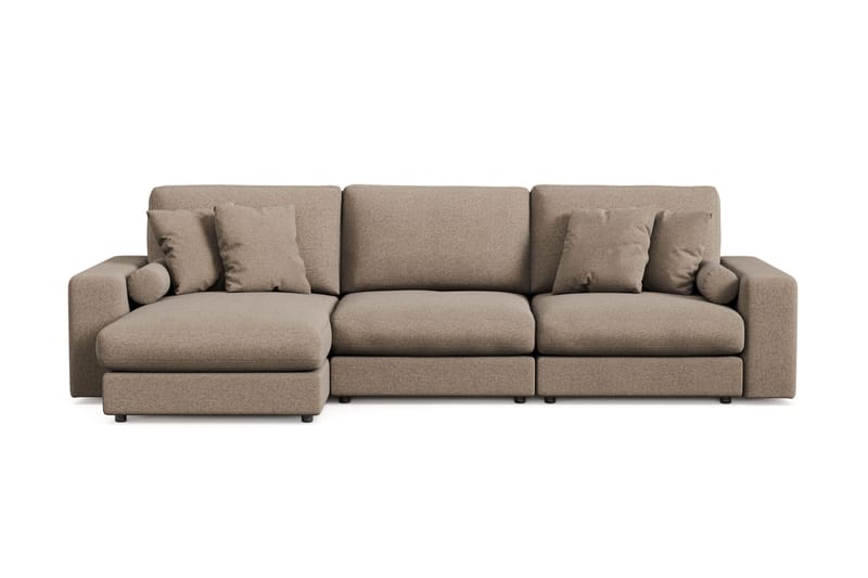 Arken Lyx 5-sits Vändbar L-formad Djup Divansoffa i Tyg - Brun - Products - Möbler - Soffa - Divansoffa & schäslongsoffa