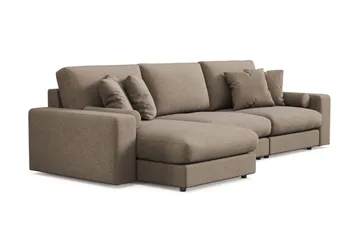 Arken Lyx 5-sits Vändbar L-formad Djup Divansoffa i Tyg - Brun - Products - Möbler - Soffa - Divansoffa & schäslongsoffa