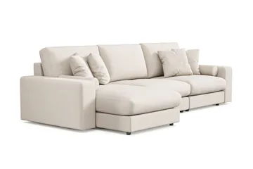 Arken Lyx 5-sits Vändbar L-formad Djup Divansoffa i Tyg - Ljusbeige - Products - Möbler - Soffa - Divansoffa & schäslongsoffa