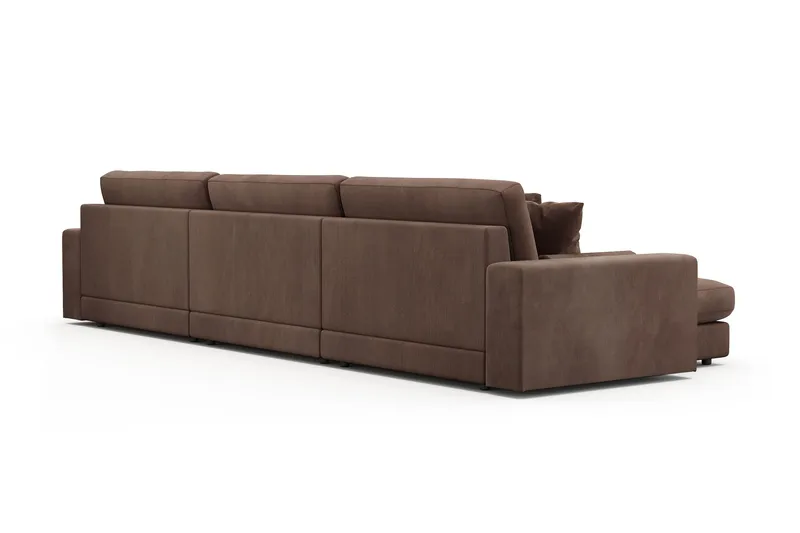 Arken Lyx 6-sits Vändbar L-formad Djup Divansoffa i Manchester - Brun - Products - Möbler - Soffa - Divansoffa & schäslongsoffa