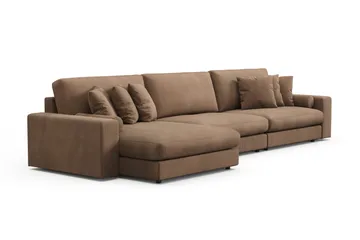 Arken Lyx 6-sits Vändbar L-formad Djup Divansoffa i Manchester - Brun - Products - Möbler - Soffa - Divansoffa & schäslongsoffa