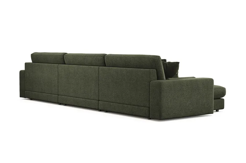 Arken Lyx 6-sits Vändbar L-formad Djup Divansoffa i Tyg - Grön - Products - Möbler - Soffa - Divansoffa & schäslongsoffa