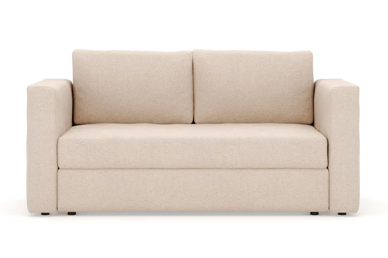 Alnaryd 2-3-sits Bäddsoffa med Fällbart Armstöd, Beige